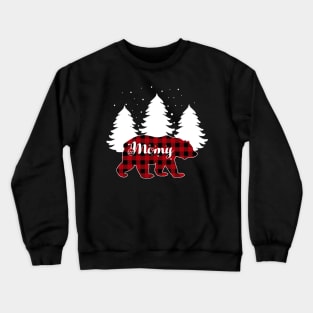 Buffalo Red Plaid Momy Bear Matching Family Christmas Crewneck Sweatshirt